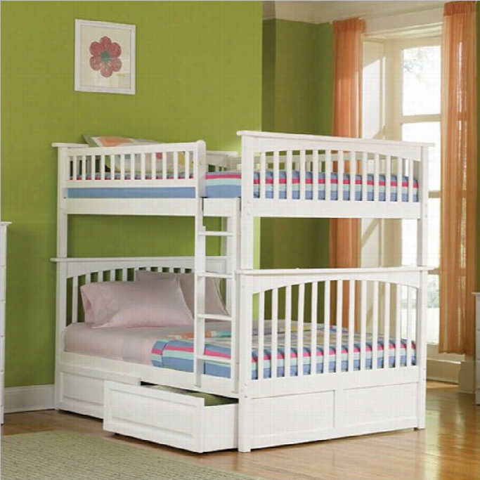 Atlantic Furniture Columbia Full Oer Full Bunk Bed In White