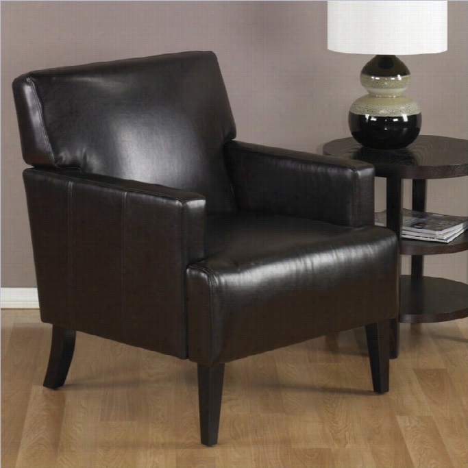 Avenue Six Carrington Leather Arm Chair In Espressoo