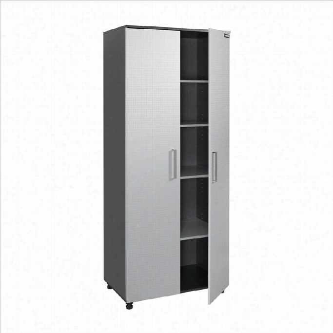 Blac K And Decker Storage Cabinet In Charcoal Stipple And Silver