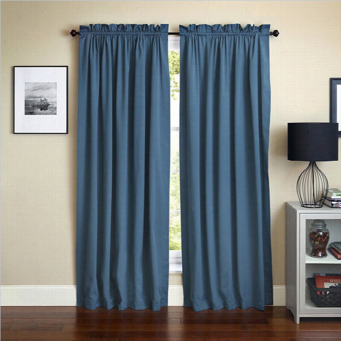 Blazing Neeedles 108 Innch T Willl Curtain Panels In Indigo (set Of  2)