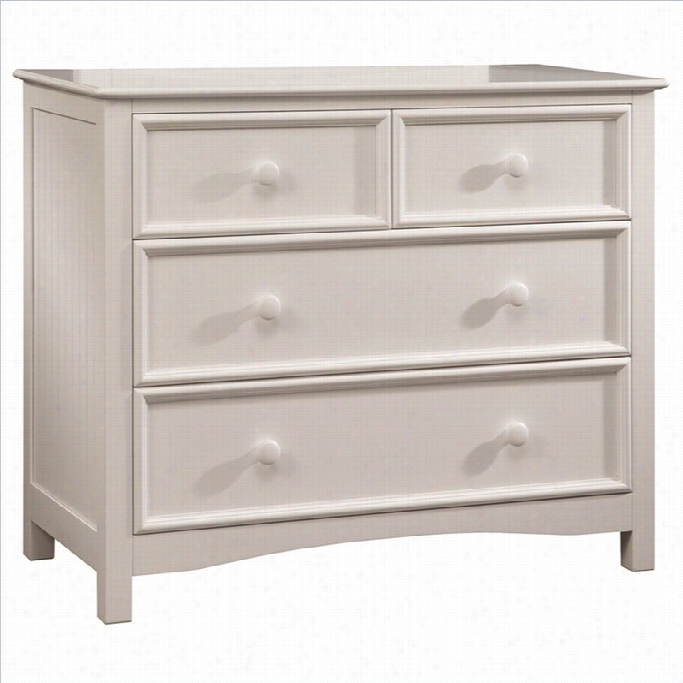 Bolton Furniture Wakefield 4 Drawer Single Dressser In White