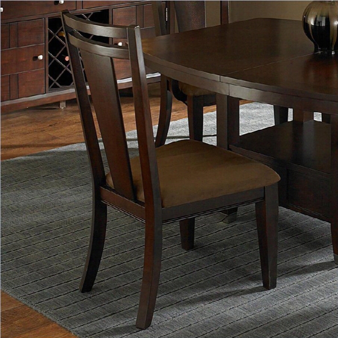 Broyhill  Northern Lights Dining Chair In Dark Walnut Stain