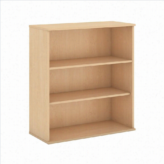 Bush Bbf 48h 3 Shelf Bookcas Ein Natural Maple