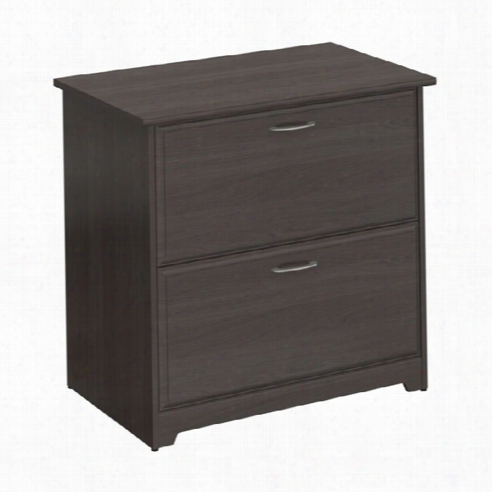 Bush Cabott 2 Drawer File Cabinet In Heather Hoary