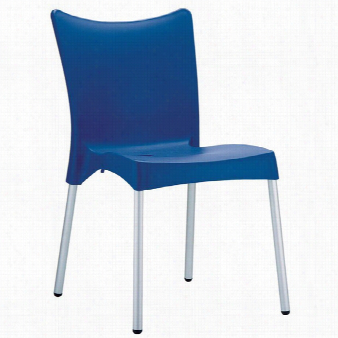 Compamia Juliette Resin Dining Chair In Dark Blue