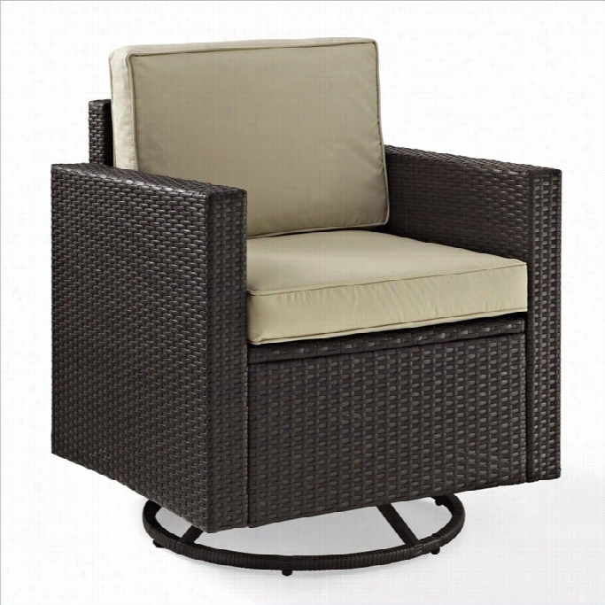 Crosley Palm Harbro Outdoor Wicker Swivel Rocker Chaiir