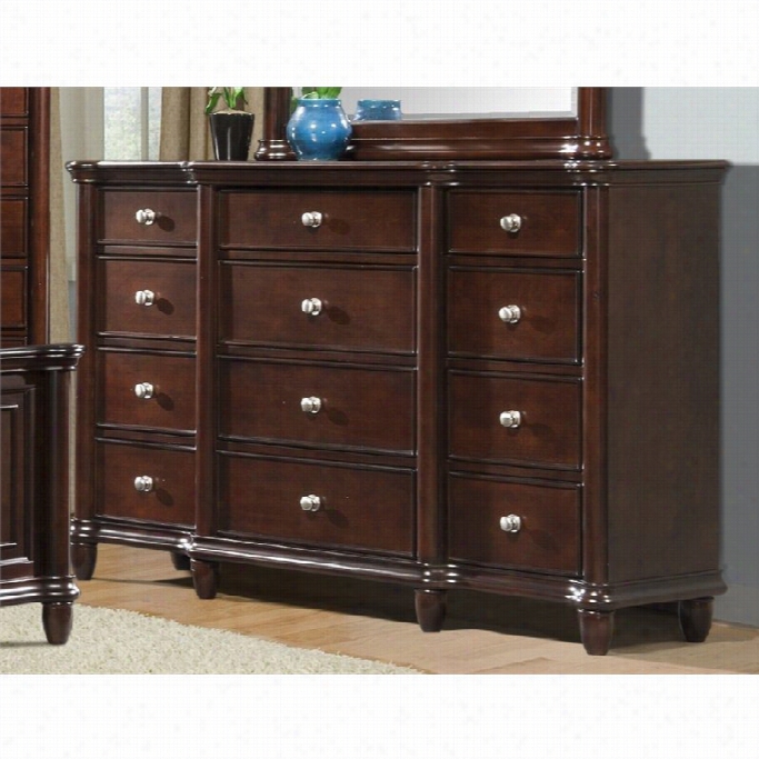 Elements H Amilton Dresser In Warm Brown Cherry