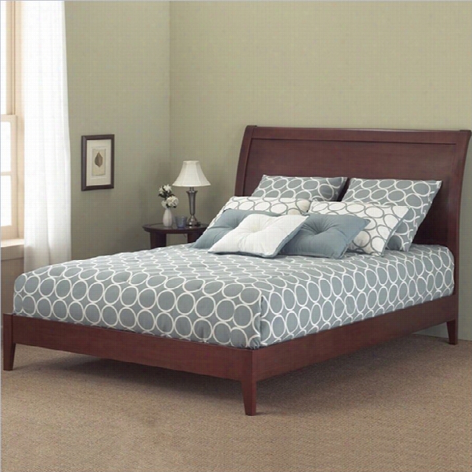 Fashion Bed Java Modern Platform Bed In Mahogany Finish-california King