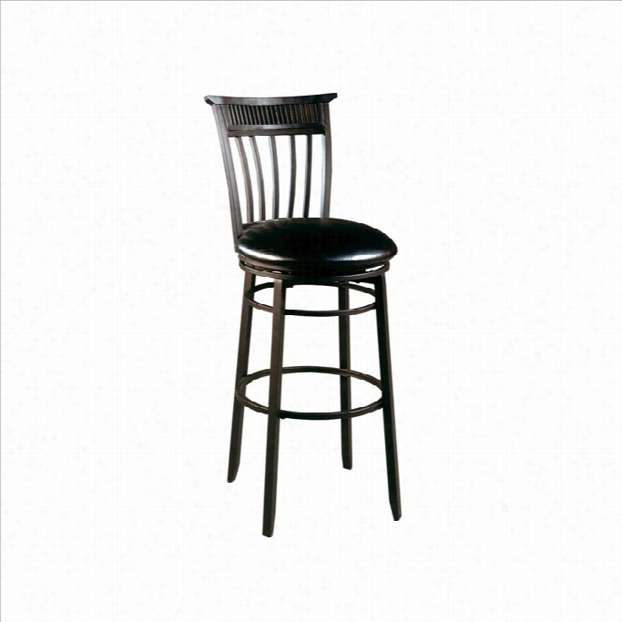 Hilsdale Cottage 30 Swivel Bar Stool In Black