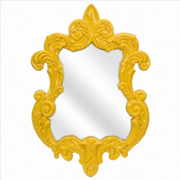 Imax Corporation Finely Baroque Wall Mirrorin Yellow
