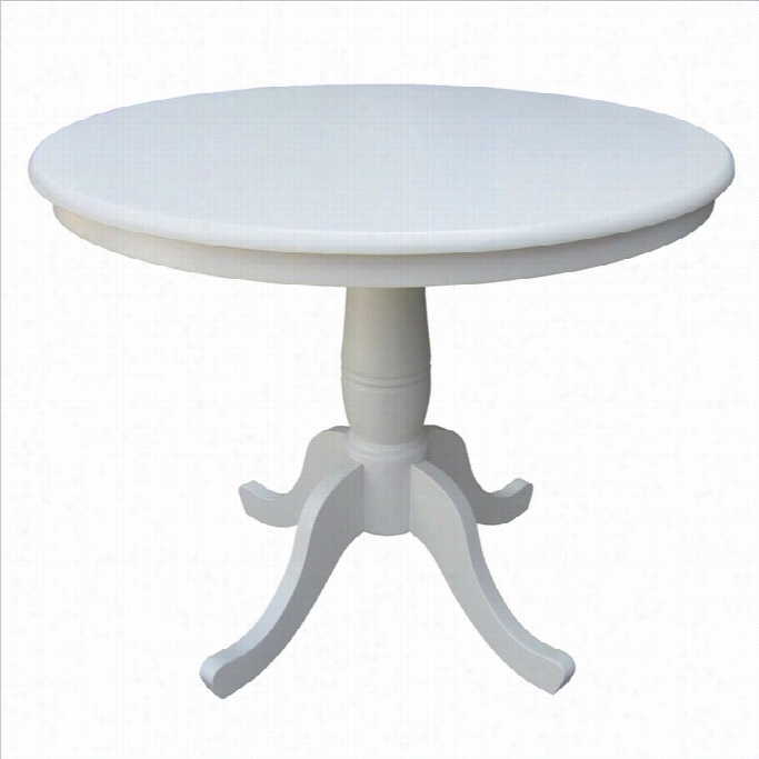 Internatoinal Concepts 36 Round Dining Table In Linen White