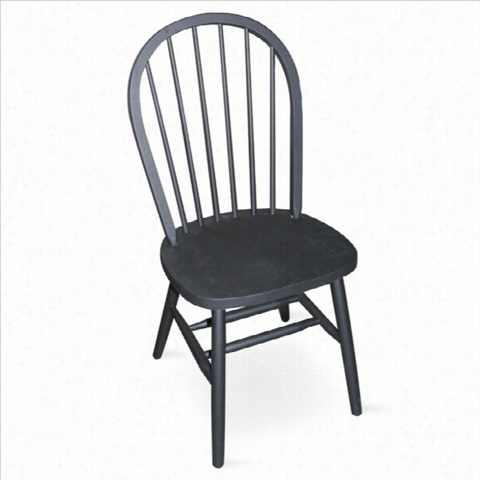 International Conceptss Pindleback Winsdor Dining Chair In Black Finish