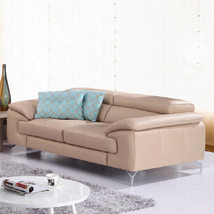 J&m Furniture A973 Italianl Eather Loveseat In Peanut