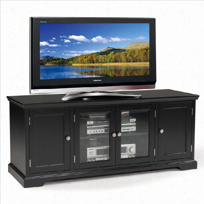 Leick Riley Holliday Hardwood 60 Tv Stand In Black