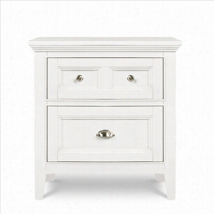 Magnussen Kenley 2 Drawer Nightstand In White Finish