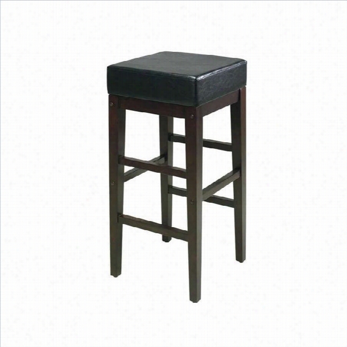 Office Star Metro 30 Square Bar Stool In  Rich Espresso