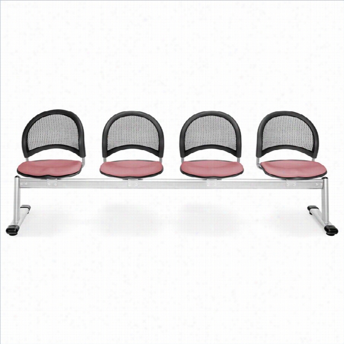 Ofm Moon 4 Beam Seating With Seats In Coral Pink