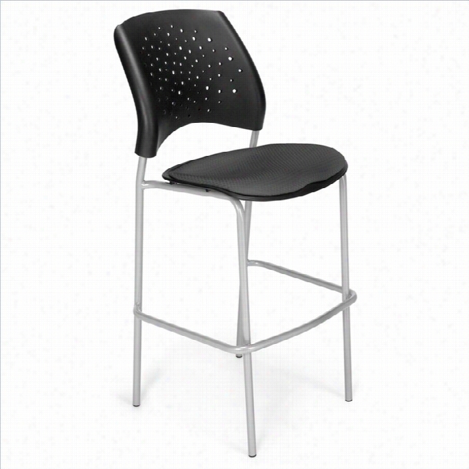 Ofm Star 31.25 Siilver Stool In Slate Green