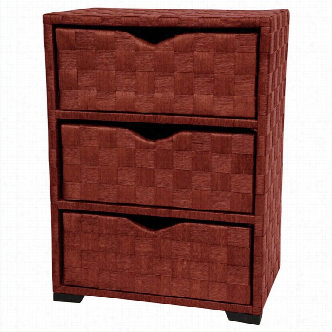 Oriental Furniture 3 Drawer Chest In Mahogany