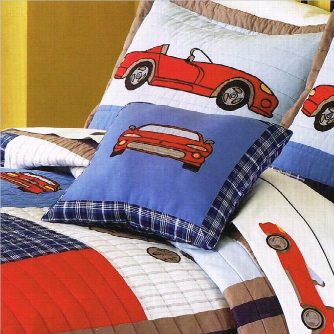 Pem Amer Ica Cars Pillow In Blue And Red