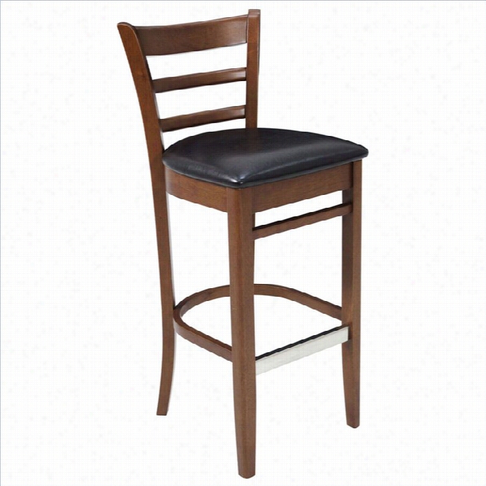 Regency Zoe Cafe 42 Wood Stool In Cherry And Black