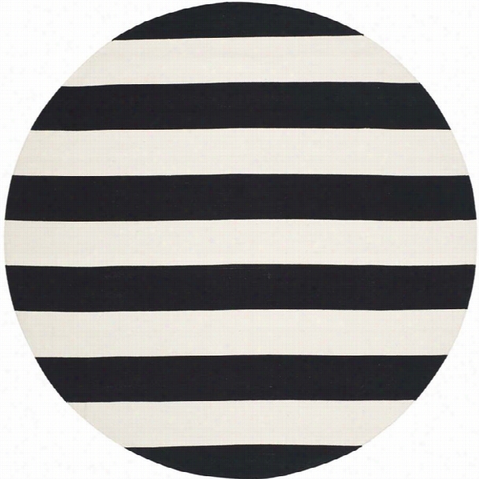 Safavieh Montauk Black Contemporary Rug - Round 6'