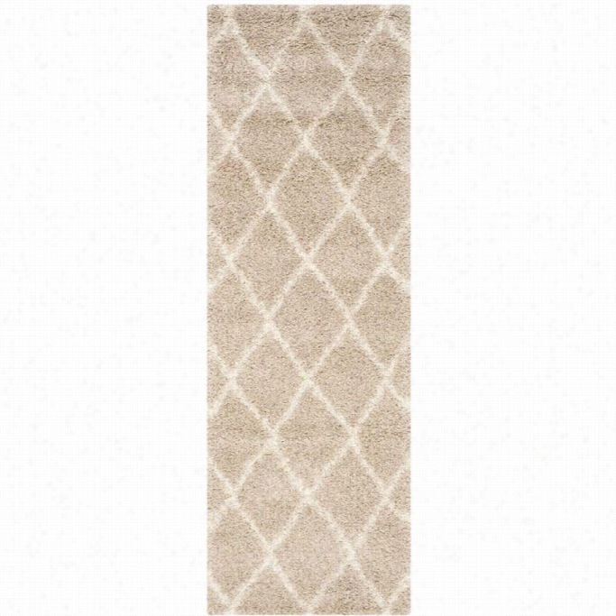 Safsvieh Montreal Shag Beige Shag Rug - Runner 2'3 X 7'