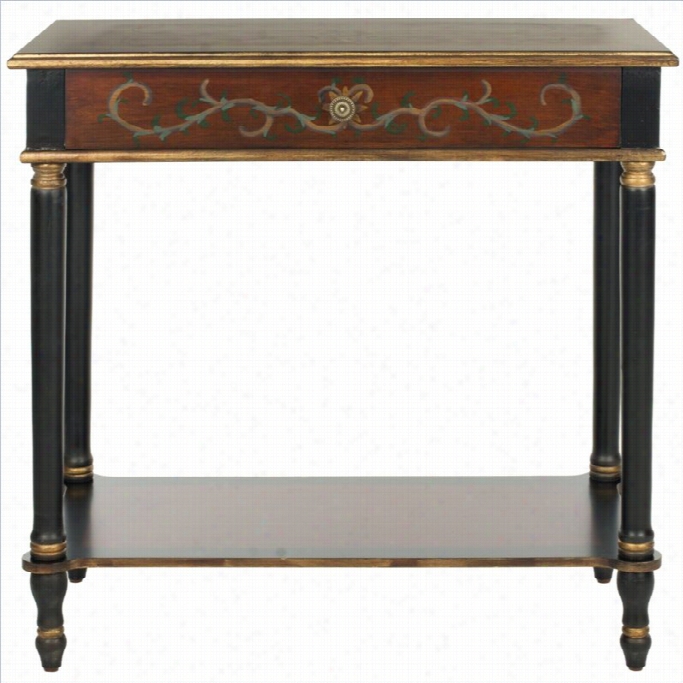 Safavieh Ronald Birch Wood Console In Dark Brown