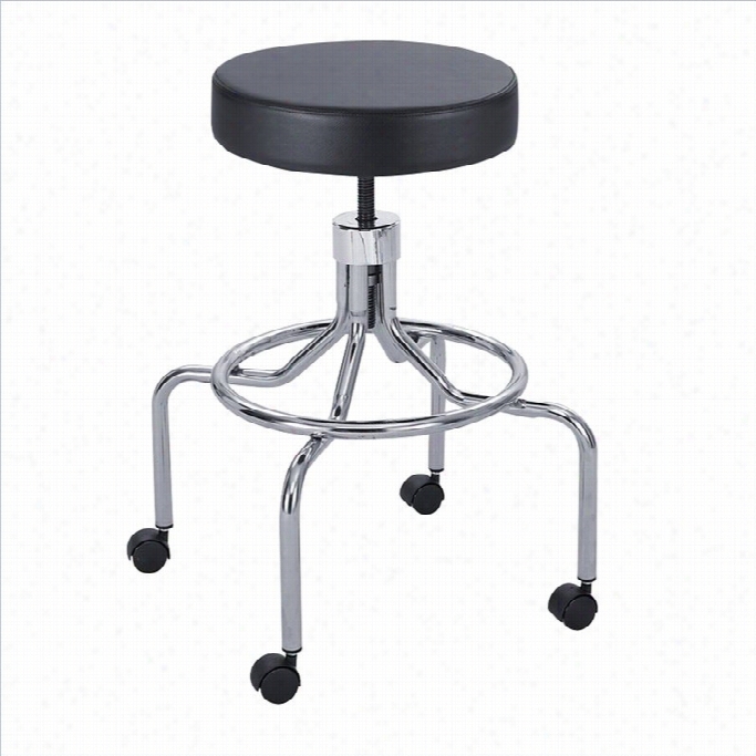 Safco Lab/draftni G Chair Ith High Bas Eand Screw Lift In Black