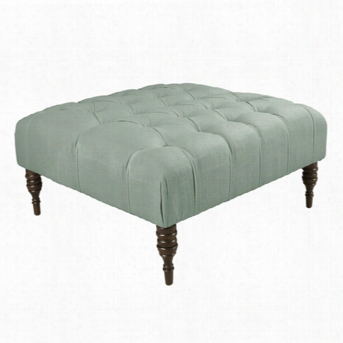 Skyline Tufted Ottoman Coffee T Able In Swedish Blue