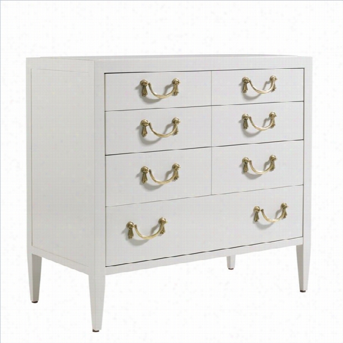 Stanley Furniture Charleston Regency Beaufain Bacelorete's Chest In Ropemakers White