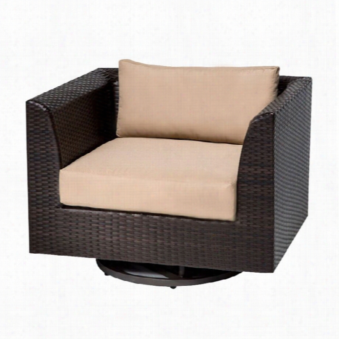 Tkc Barbados Outdoor Wicker Swivel Chair In Whe At