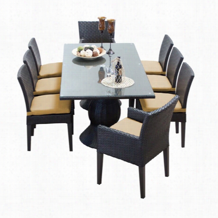 Tkc Napa 9 Piece Wicke R Patio Dining Set In Sesme