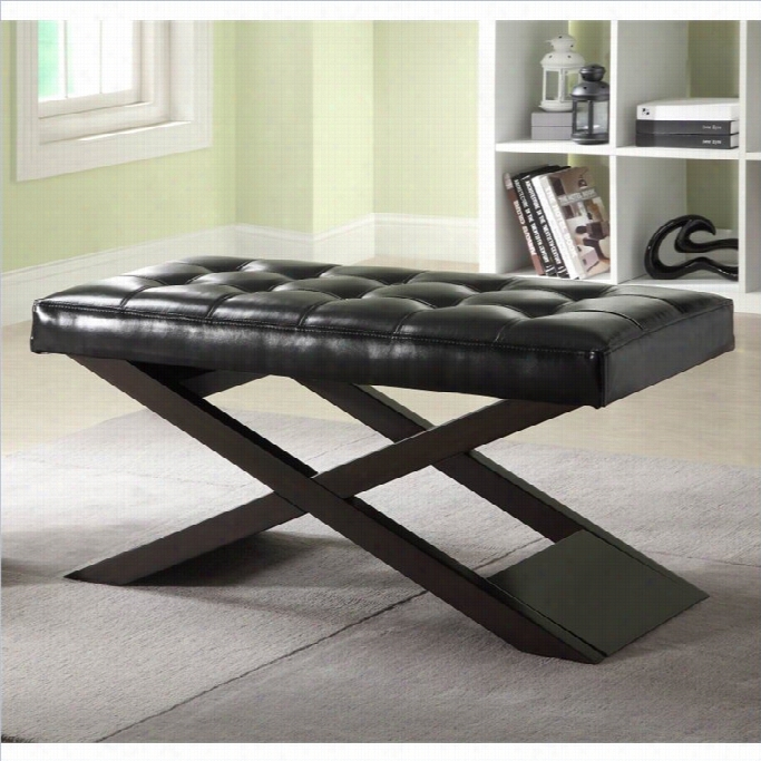 Trent Home Natalia X-bench Ottoman In Blzck