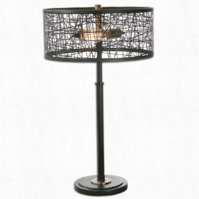 Uttermost  Alita Black Drum Hade Lamp