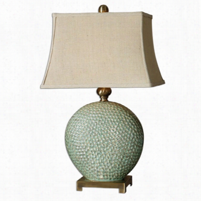 Uttermst Destin Ceramic Table Lamp In Dripp Edd Aquamarine Glaze