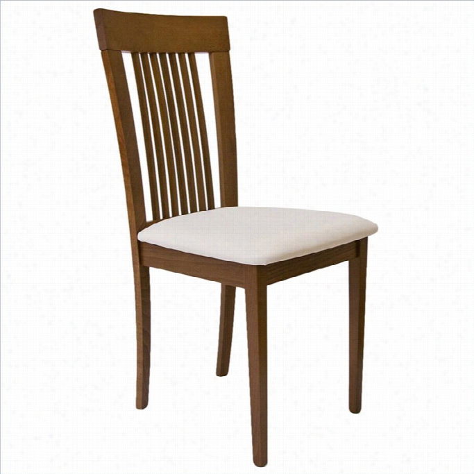 Aeeon Hartford Dining Chair In Light Walnut And Cream (seto F 2)