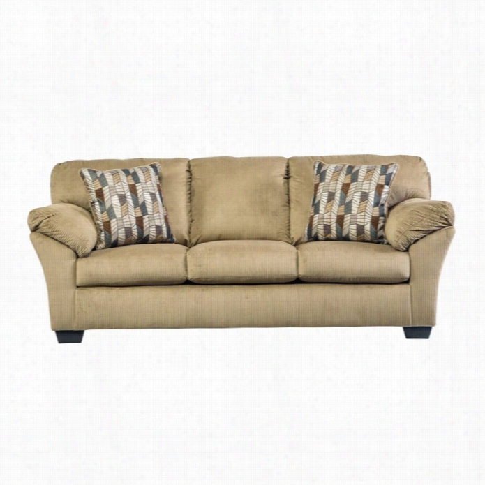 Ashley Aluria Fabric Queen Size Sleeper Sofa In Mocha