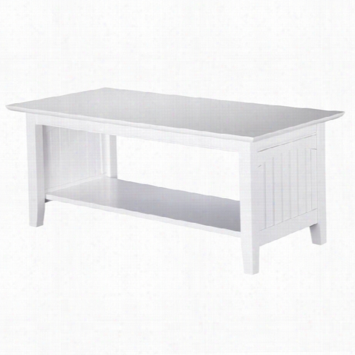 Atlantic Furniture Hampto Ncoffee Table In White