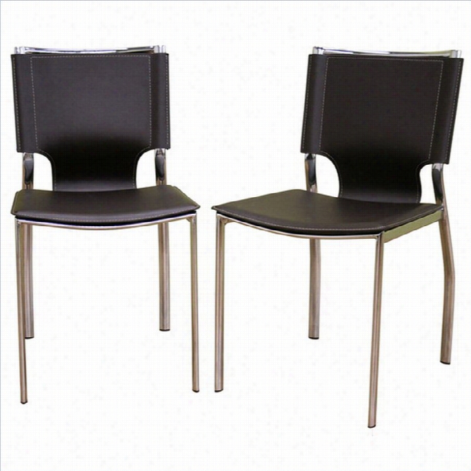 Baxton Studio Dining Chair In Brown (set Of 2)