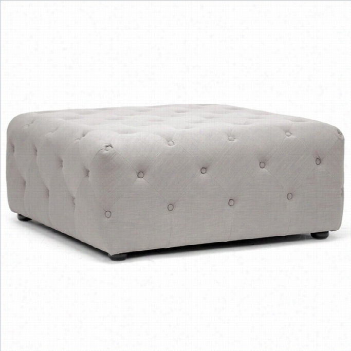 Baxton Studio Teague Ottoman In Bbeige