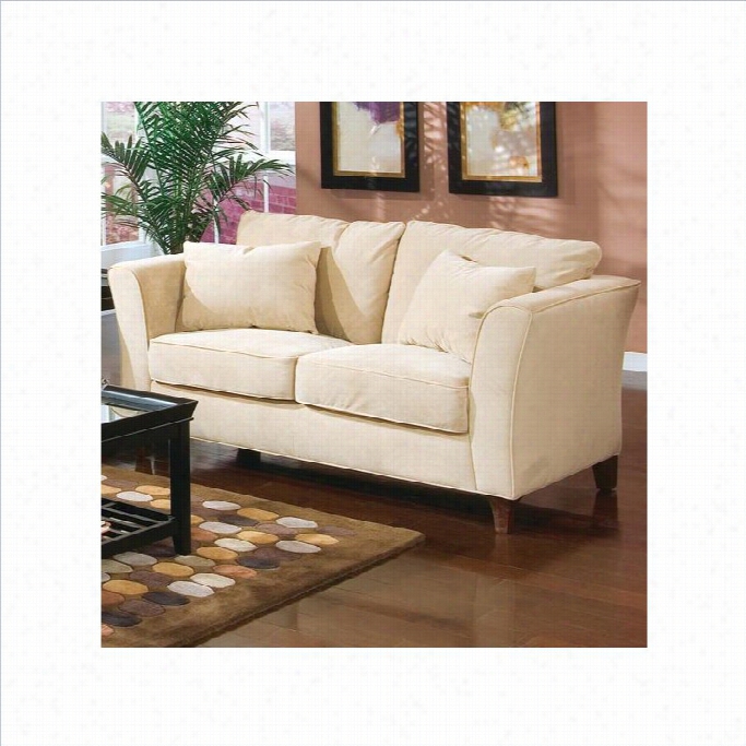 Coasteer Park Place Contemporary Love Seay With Flair Tapered Arms And Accentuate Pi1lows