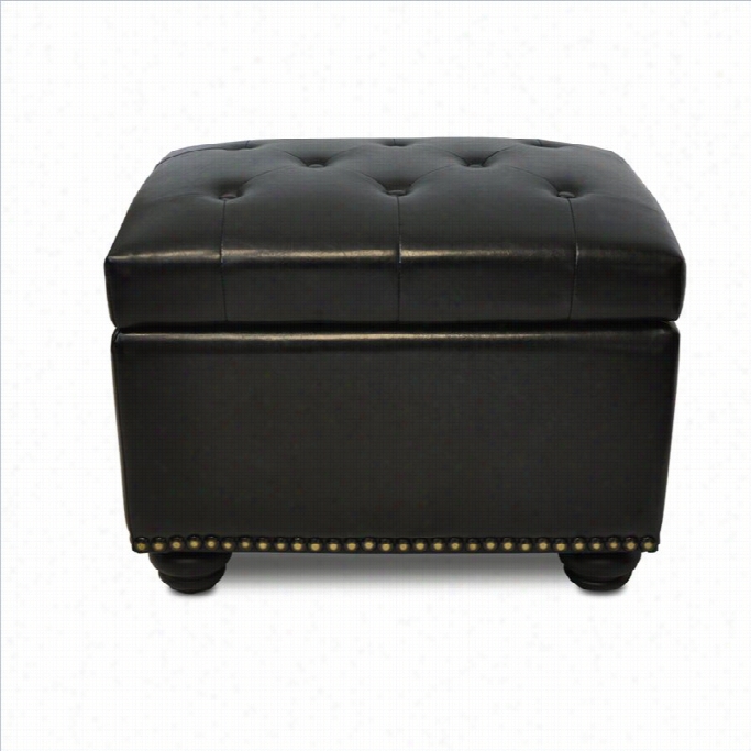 Covnenience Concepts Designs4comfort 5th Avenue Black Storage Ottoman