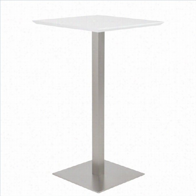 E Urostylee Elod Ie Bar Table In Brushed Stainless Carburet Of Iron