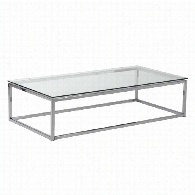 Euostyle Sandor Coffee Table In Clear Glass/chrome