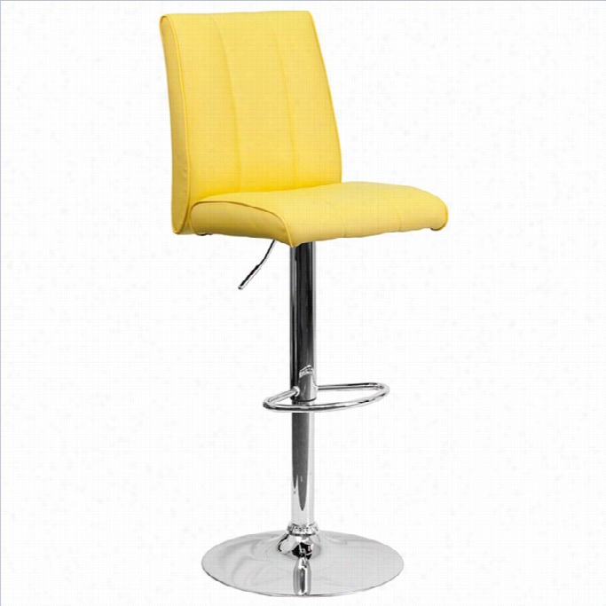 Momentary Blaze Furniture Addjustable Bar  Stool In Yellow