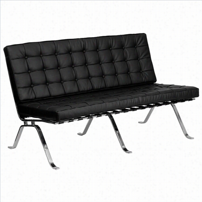 Flash Furniture Hercules Flash Series Love Seat In Black