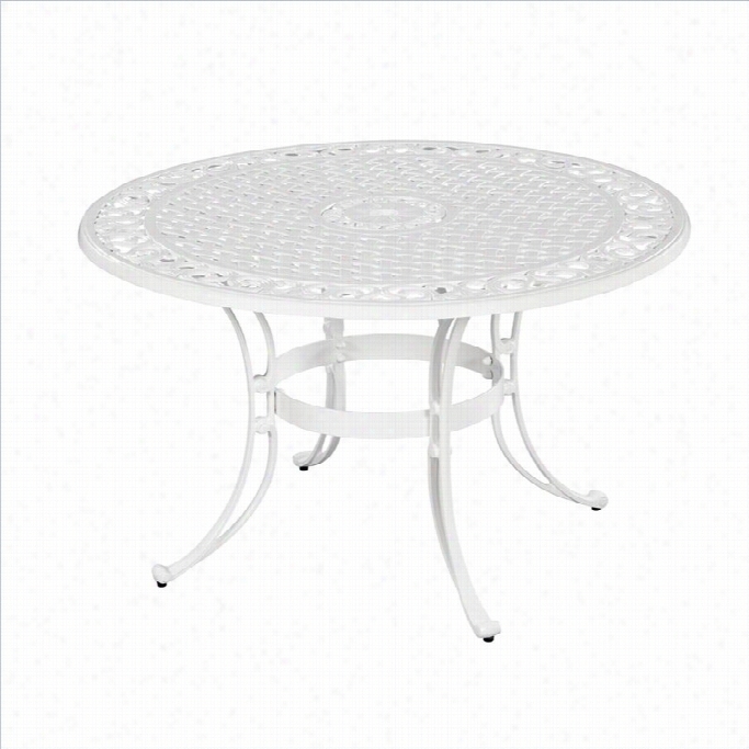 Home Styles Biscayne 42 Make Circular Dining Table In White Finish