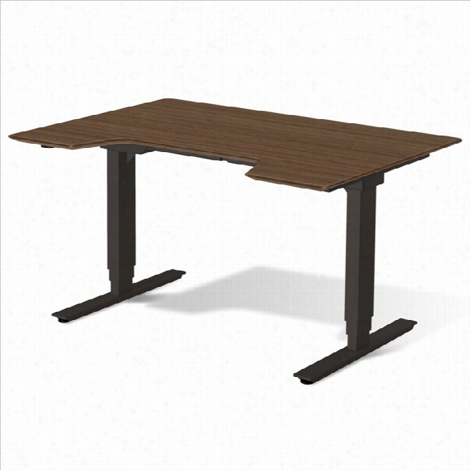 Jesper Office 65 Powe R Adjustable Standing Desk In Walnut