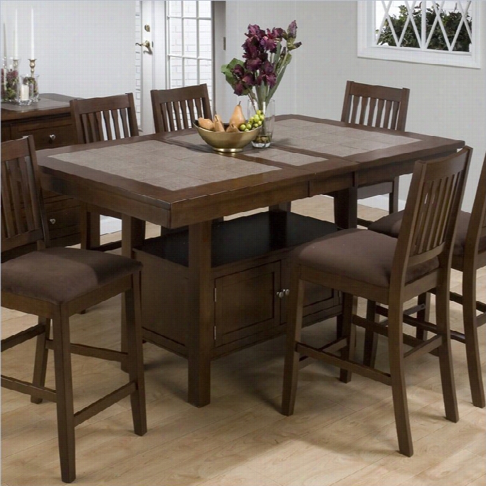 Jofran 976 Series Rectangular Counter Height Dining Table In Brown